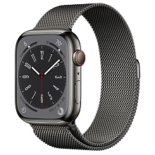 Apple Watch Series 8 45mm Graphite Stainless Steel Case with Milanese Loop