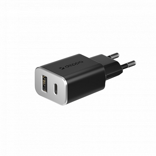 Deppa СЗУ 2 USB, Type-C + USB A QC 3.0, Power Delivery, 18Вт