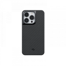 Противоударный чехол Pitaka MagEZ Pro 3 для iPhone 14 Pro (6.1"), черно-серый, кевлар (арамид) KI1401PP