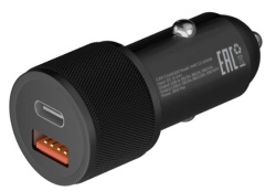 Автомобильное зарядное устройство Uzay CC-D0056 38Вт USB-C+USB-A, PD, черный (UZ-CC-D0056-38-BK)