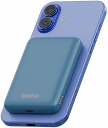 Внешний аккумулятор с беспроводной зарядкой EnergEA Bazic GoPower SNAP 5K 15W +С 20W +AW, синий