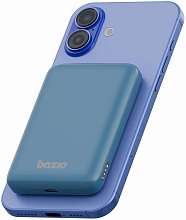 Внешний аккумулятор с беспроводной зарядкой EnergEA Bazic GoPower SNAP 5K 15W +С 20W +AW, синий