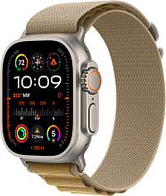 Apple Watch Ultra 2 (2024) 49mm Natural Titanium Case with Tan Alpine Loop Large