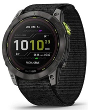 Умные часы Garmin Enduro 2, угольно-серый DLC титановый с нейлоновым ремешком UltraFit ( 010-02754-01)