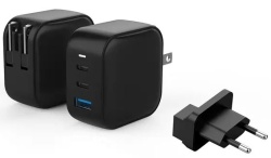 Сетевое зарядное устройство VLP G-Charge 2*USB-C+USB-A, PD, QC, 65W, черный