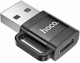 Адаптер USB to Type-C HOCO UA31D, черный