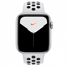 Умные часы Apple Watch Series 5 GPS 44mm Silver Aluminum Case with Nike Pure Platinum/Black Sport Band