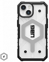 Чехол UAG Pathfinder с MagSafe для iPhone 15 Plus, прозрачный (Ice) 114311114343