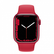 Apple Watch Series 7 GPS 45mm Aluminum Case with Sport Band (Красный)