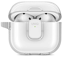Чехол + карабин Uniq Glase Pro TPU case для Airpods 4, прозрачный (AIRPODS(2024)-GLSPGCLR)