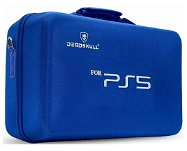 Сумка для консоли и геймпадов Playstation 5 Dead Skull, синяя