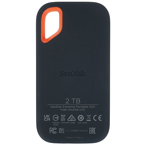 Внешний SSD SanDisk Extreme Portable 2 TB V2 (SDSSDE61-2T00-G25)