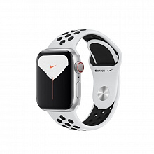 Умные часы Apple Watch Series 5 GPS 40mm Silver Aluminum Case with Nike Pure Platinum/Black Sport Band Cellular