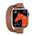 Apple Watch Hermes Series 9 41mm Silver Stainless Steel Case with Attelage Double Tour