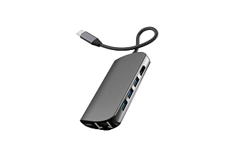 Многопортовый адаптер VLP Infinity USB-C Hub 8 в 1, графит