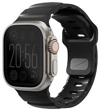 Ремешок Uniq Alton Silicon Strap для Apple Watch 44/45/46/49мм, черный (49MM-ALTONMBLK)