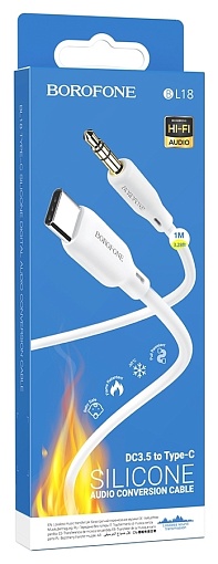 Аудиокабель BOROFONE BL18 AUX Jack 3,5 (m) - Type-C (m), 1 м
