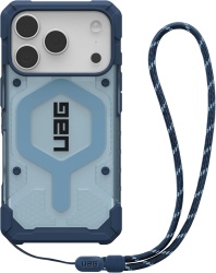 Чехол+ремешок UAG Pathfinder Clear с MagSafe для iPhone 17 Pro, прозрачно/голубой (Active Blues Lanyard) 1145511BV03