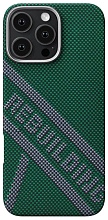 Чехол Pitaka Re-Tros Tactile Woven Case для iPhone 16 Pro Max, зеленый (Refining)
