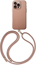 Чехол Uniq Coehl Muse с MagSafe с ремешком для iPhone 16 Pro, бежевый (IP6.3P(2024)-MUSMDNUD)