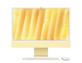 Apple iMac 24 Retina 4,5K (M4 10C/10C) Numeric Keyboard, 16 ГБ, 512 ГБ, желтый