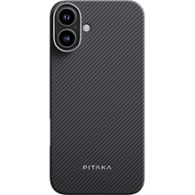 Чехол PITAKA Ultra-Slim Case для iPhone 16 Plus, черный/серый (KI1601MA)