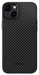 Чехол Pitaka MagEZ Pro 4 для iPhone 15 Plus (6.7"), черно-серый, кевлар (арамид)