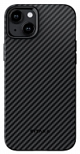 Чехол Pitaka MagEZ Pro 4 для iPhone 15 Plus (6.7"), черно-серый, кевлар (арамид)