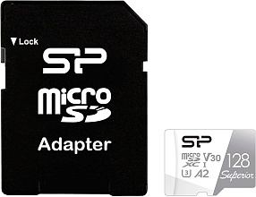 Карта памяти Silicon Power microSDXC UHS-I 128GB Superior V30 A2