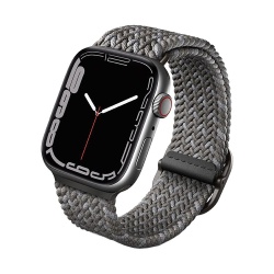 Плетеный ремешок Uniq ASPEN Design Strap Braided для Apple Watch All 42-44-45 мм, серый (45MM-ASPDEPGRY)