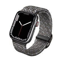Плетеный ремешок Uniq ASPEN Design Strap Braided для Apple Watch All 42-44-45 мм, серый (45MM-ASPDEPGRY)