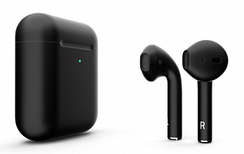 Наушники Apple Airpods 2 Color (беспроводная зарядка чехла) (Черный матовый)
