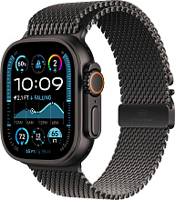 Apple Watch Ultra 2 (2024) 49mm Black Titanium Case with Black Titanium Milanese Loop Large (MX5V3)