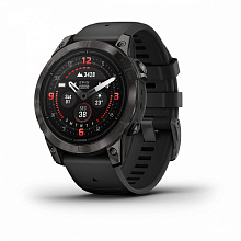 Умные часы Garmin EPIX Pro (Gen 2) 47mm Sapphire Edition, титановый, угольно-серый DLC, черный ремешок ( 010-02803-11)