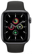 Часы Apple Watch SE GPS 44mm Aluminum Case with Sport Band (Серый космос/Черный)