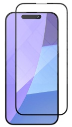 Защитное стекло VLP S-Glass для iPhone 15 Pro, с черной рамкой