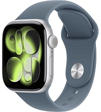 Apple Watch Series 11 42mm, Silver Aluminum Case with Sport Band Anchor Blue