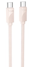 Кабель Hoco X114 Type-C to Type-C 60W 1м, розовый