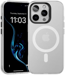 Чехол силиконовый Benks Lucid Armor Case с MagSafe для iPhone 16 Pro Max, прозрачный матовый
