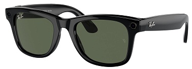Ray Ban Wayfarer RW4008 155-53 Shiny Black/G15 Green (8056597988407)