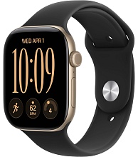 Apple Watch Series 12 42mm Light Gold Aluminum Case with Sport Band Black