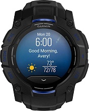 Garmin Instinct 3 50 mm AMOLED Black with Bolt Blue Accents (010-03020-03)