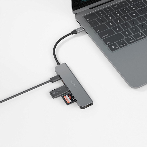 Адаптер EnergEA AluHUB HD3 6-in-1 USB-C 60W