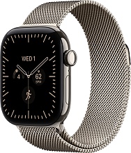 Apple Watch Series 12 46mm Natural Titanium Case with Milanese Loop Natural (S/M)