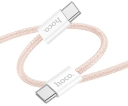 Кабель Hoco X104 Usb-C to Usb-C 60W, 1 м, розовый (6942007616898)