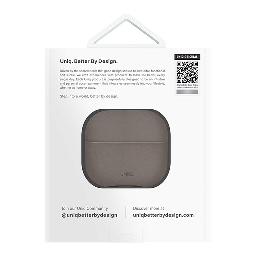 Чехол Uniq Lyden Leatherette with handstrap для Airpods 4