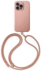 Защитный чехол Uniq Coehl Creme Liquid Silicone MagSafe для iPhone 16 Pro Max с ремешком, Bullet Pink (IP6.9P(2024)-CREMBPNK)