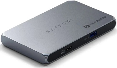 Адаптер Satechi Thunderbolt 4 Slim Hub, серый космос (ST-T4SHM)