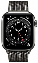 Умные часы Apple Watch Series 6 GPS + Cellular 44мм Stainless Steel Case with Milanese Loop, графит