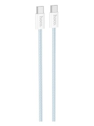 Кабель Hoco X104 Usb-C to Usb-C 60W, 2m, голубой